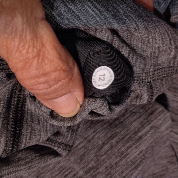 Lululemon Heathered Gray High-Rise Leggings – Size 12 - Picture 3 of 4